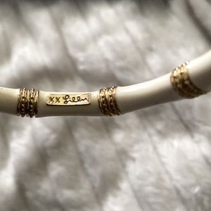 Lilly Pulitzer Bamboo White Enameled Bangle Bracelet